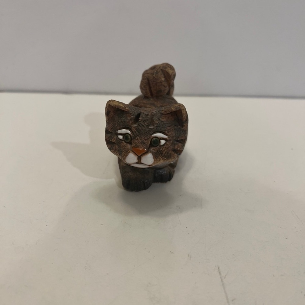 Charming Brown Cat Figurine